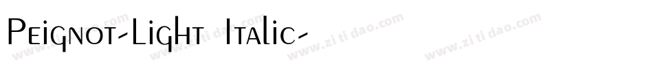 Peignot-Light Italic字体转换